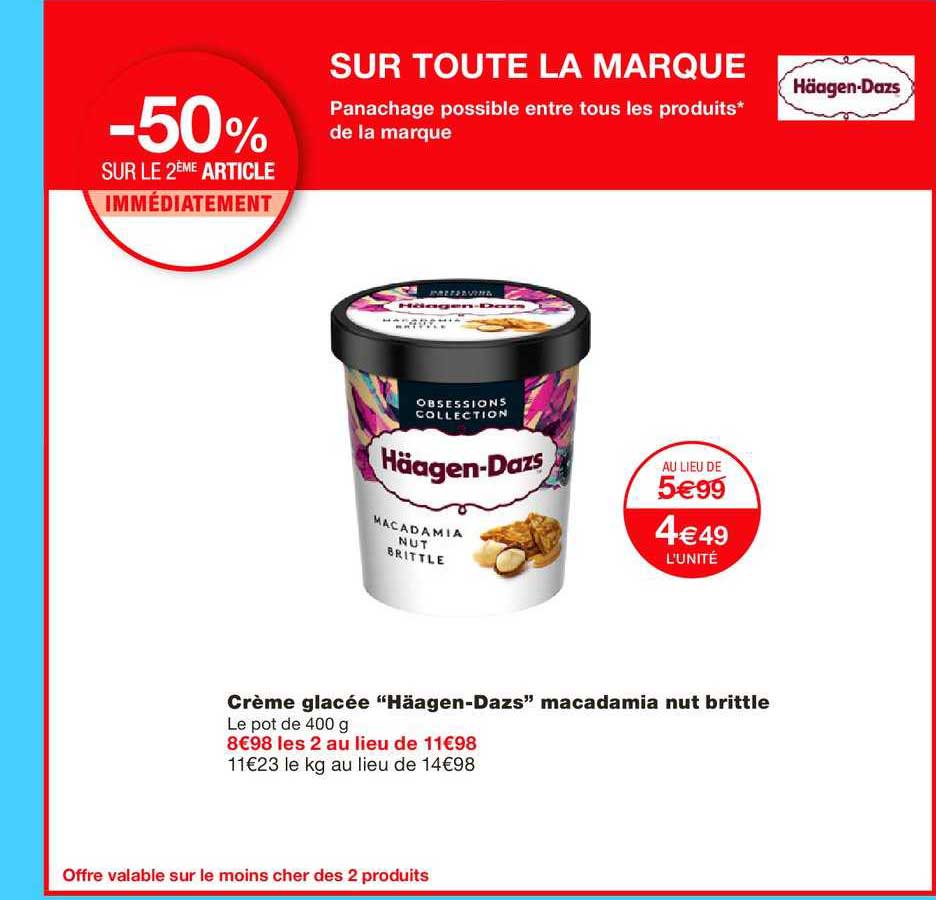 crème glacée haägen dazs macadamia nut brittle