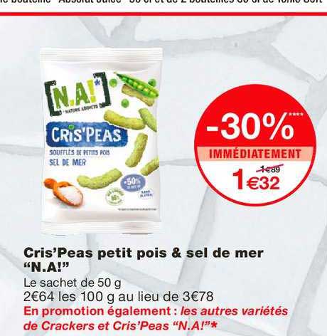 cris peas petit pois & sel de mer na! -30% immédiatement