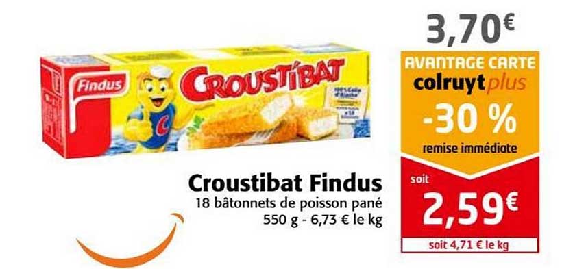 Croustibat Findus -30% Remise Immédiate