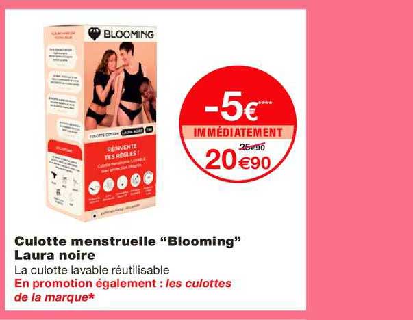 culotte menstruelle blooming laura noire