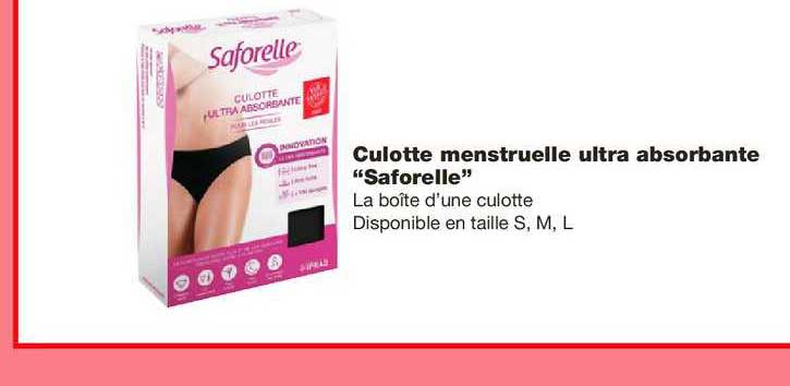 culotte menstruelle ultra absorbante saforelle