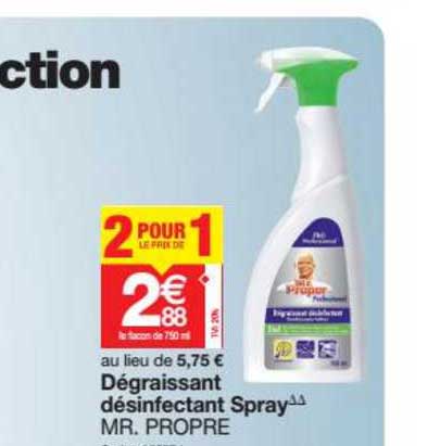 dégraissant désinfectant spray mr. propre