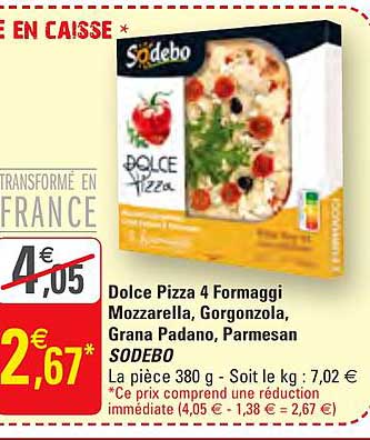 Dolce Pizza 4 Formaggi Sodebo