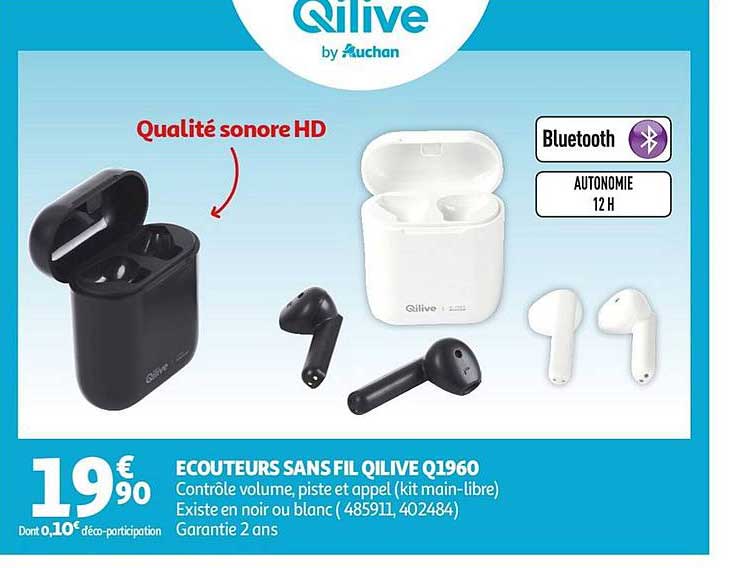 écouteurs sans fil qilive q1960