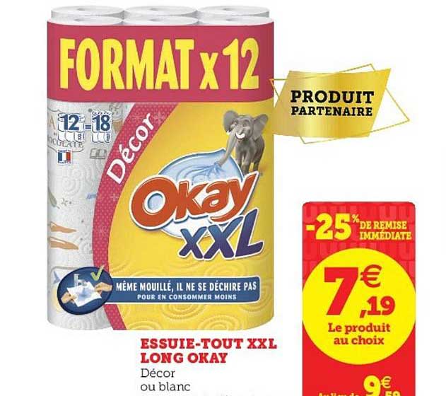 essuie tout xxl long okay -25% de remise immédiate