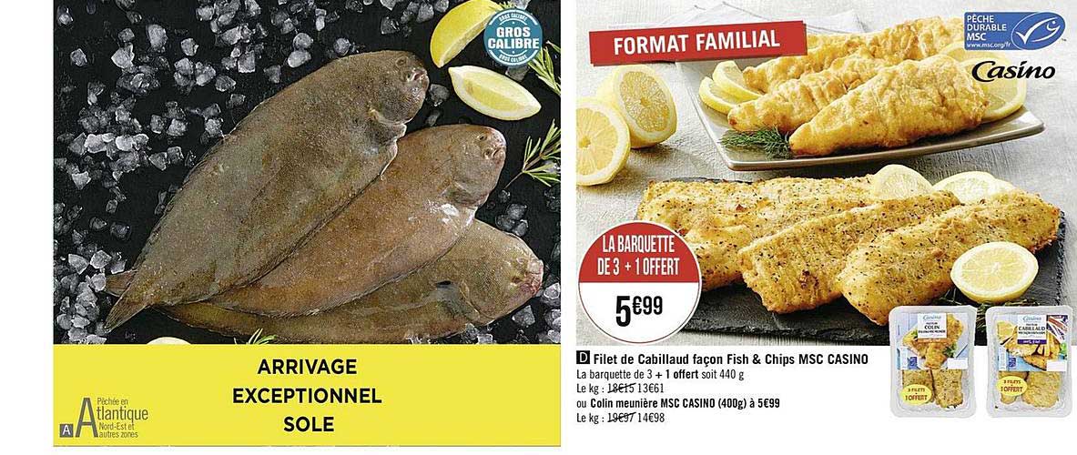 filet de cabillaud façon fish & chips msc