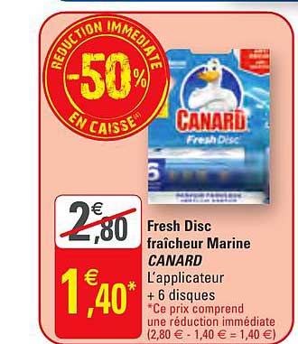 fresh disc fraîcheur marine canard  -35% réduction immédiate