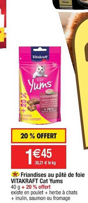 friandises au pâté de foie yums vitakraft cat