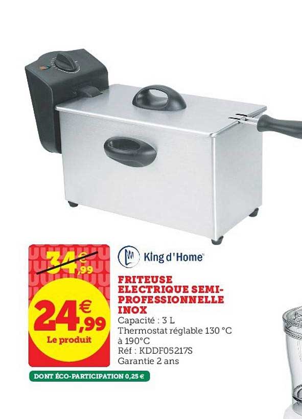 friteuse électrique semi professionnelle inox