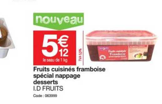 fruits cuisinés framboise spécial nappage desserts  i.d. fruits