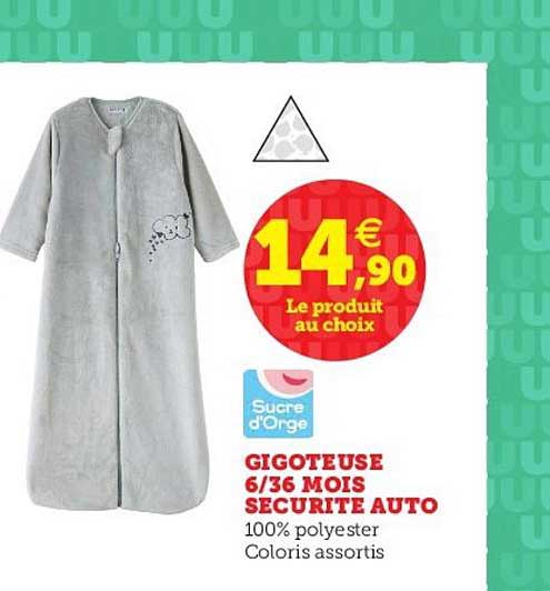 Gigoteuse 3 36 Mois Sécurité Auto Sucre D'orge