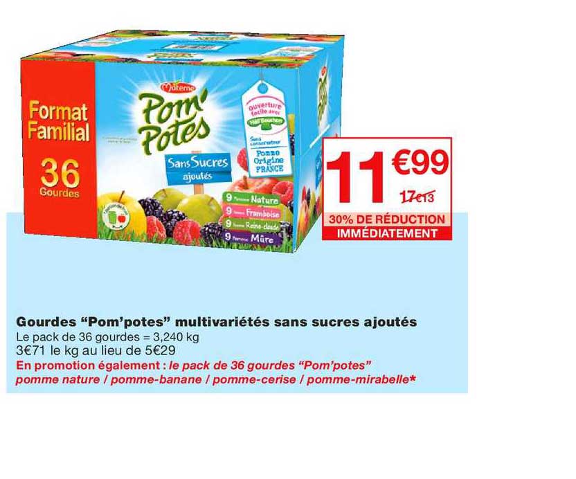 Gourdes Pom Potes Multivariétés Sans Sucres Ajoutées 30% De Réduction Immédiatement