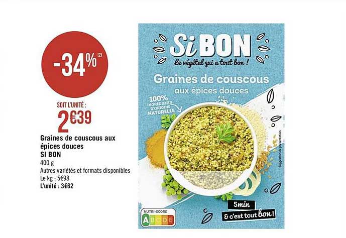 graines de couscous aux épices douces si bon