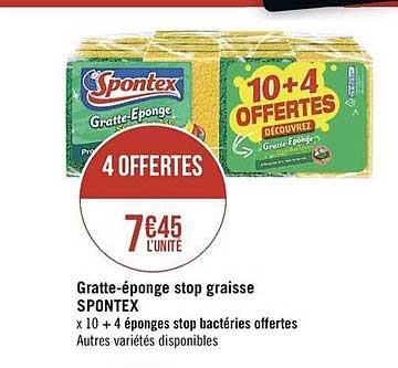 gratte éponge stop graisse spontex