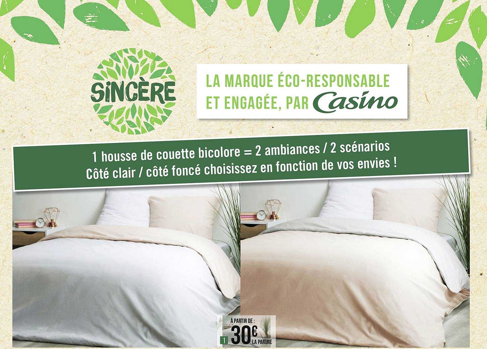 Housse De Couette Bicolore Sincère