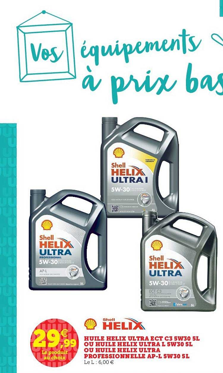 huile helix ultra ect c3 5w30 5l ou huile helix ultra l 5w30 5l ou huile helix utra profesionnelle ap l 5w30 5l