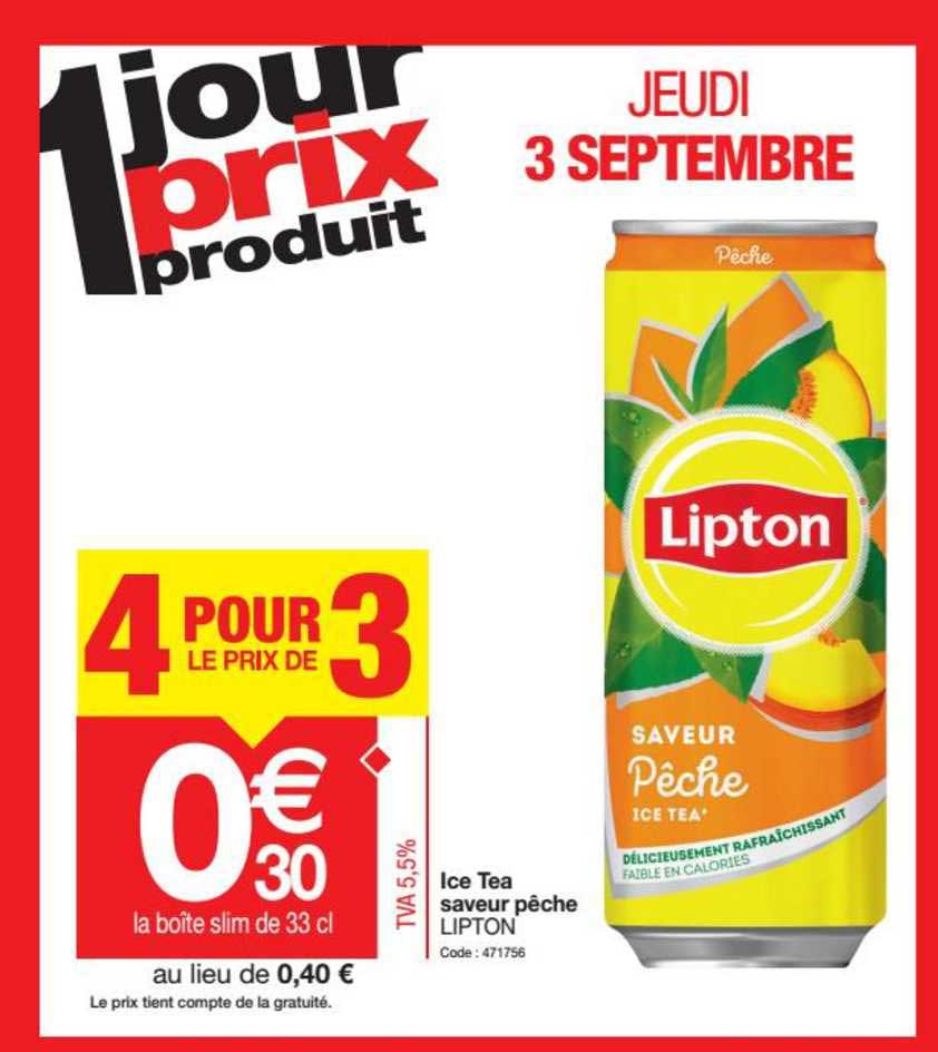 Ice Tea Saveur Pêche Lipton