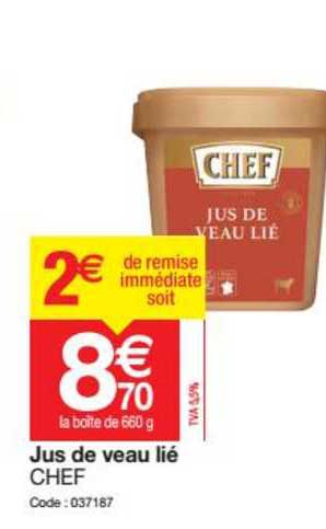 jus de veau lié chef