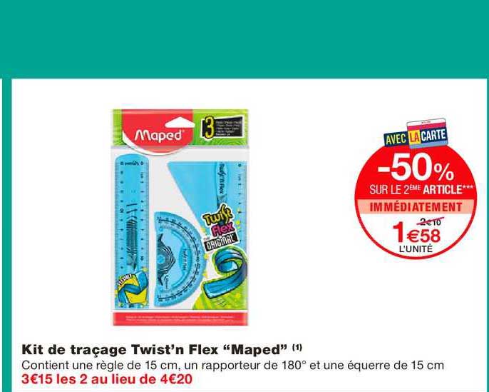 Kit De Traçage Twist N Flex Maped -50% Sur Le 2e