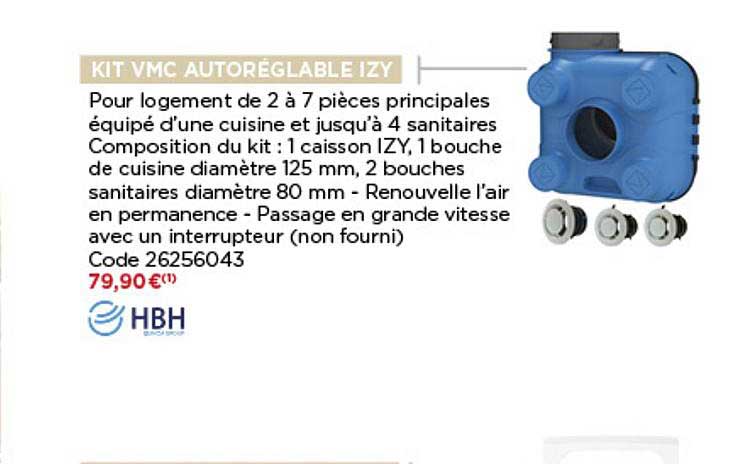 kit vmc autoréglable izy hbh