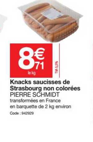 knacks saucisses de strasbourg non colorées
