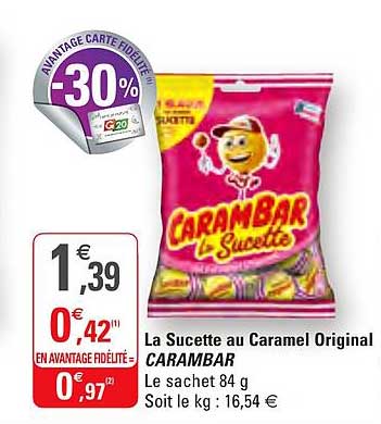 La Sucette Au Caramel Original Carambar