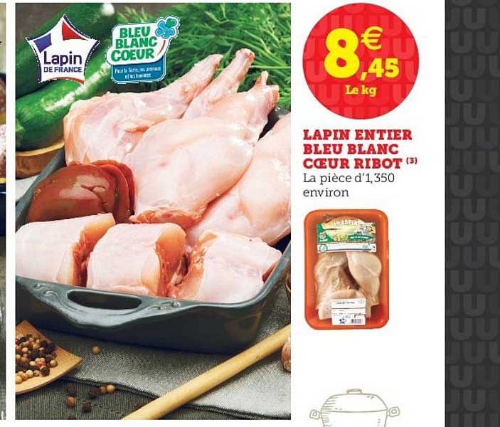 Lapin Entier Bleu Blanc Cœur Ribot