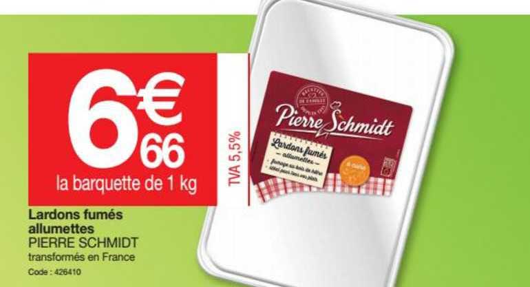 lardons fumés allumettes pierre schmidt