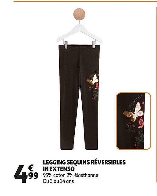 legging sequins réversibles in extenso