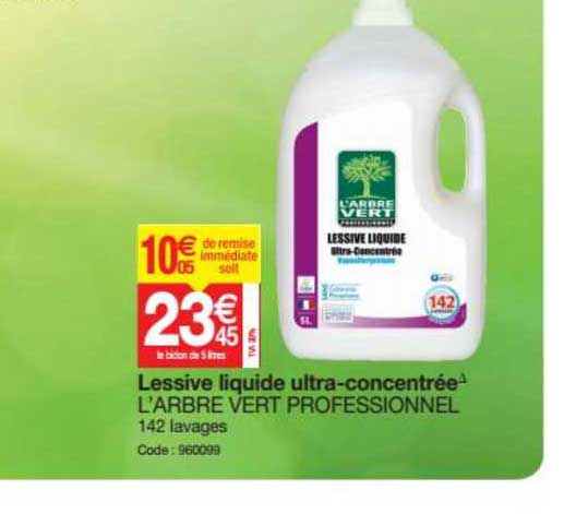 lessive liquide ultra concentrée l'arbre vert professionnel