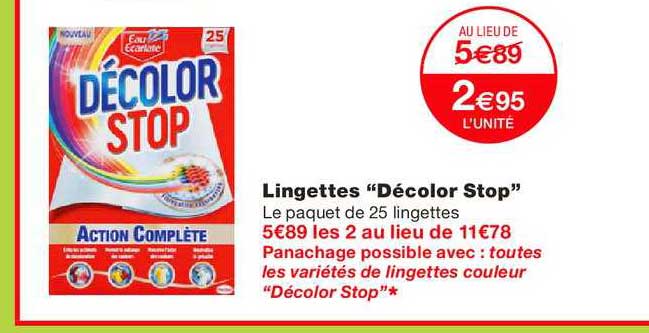 lingettes décolor stop