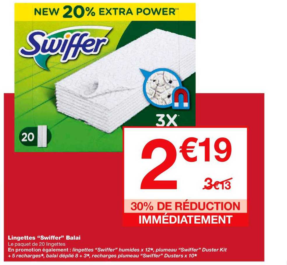 lingettes swiffer balai 30% de réduction immédiatement