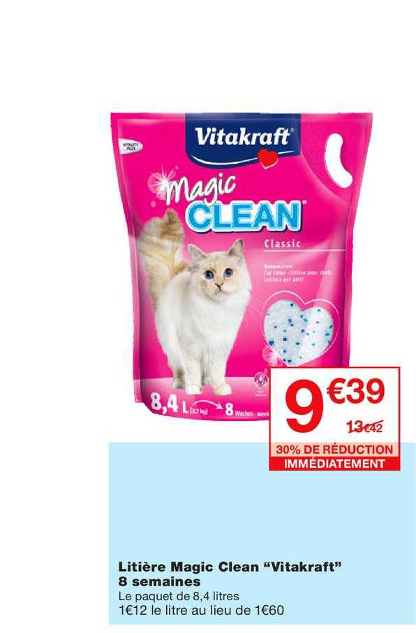 litière magic clean vitakraft 8 semaines