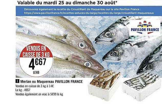 merlan ou maquereau pavillon france
