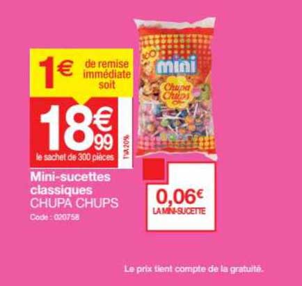 Mini Sucettes Classiques Chupa Chups