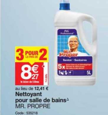 nettoyant pour salle de bains mr. propre