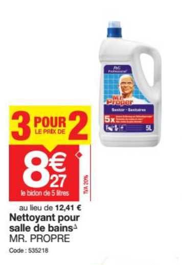 nettoyant pour salle de bains mr. propre 3 pour le prix de 2