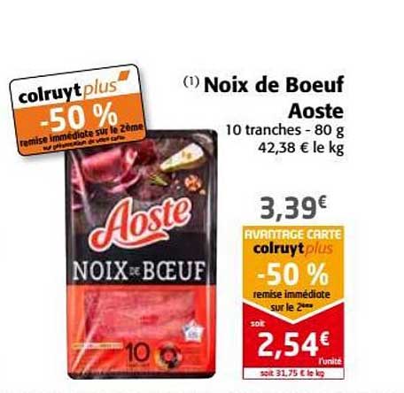 Noix De Boeuf Aoste -50% Remise Immédiate