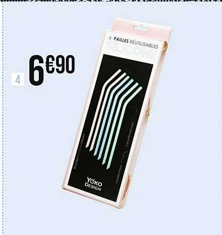 Pailles Réutilisables Silicone Yoko Design