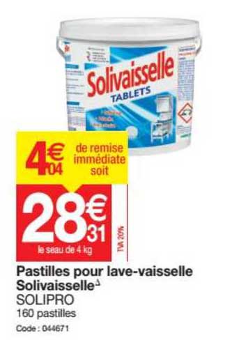 pastilles pour lave vaisselle solivaisselle solipro