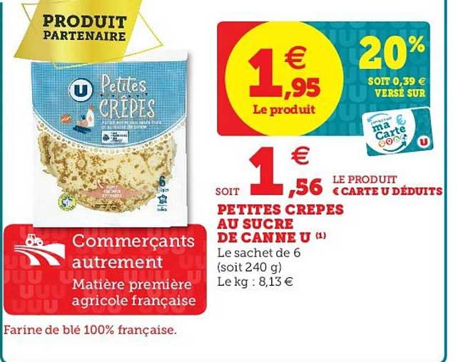 petites crêpes au sucre de canne u