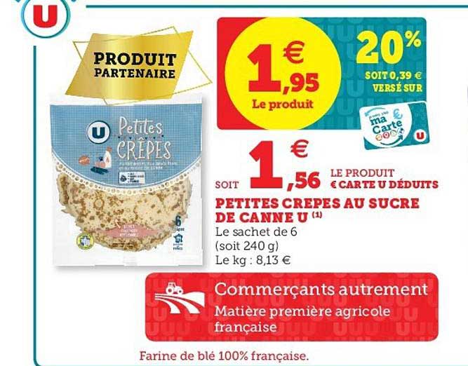 petites crêpes au sucre de canne u