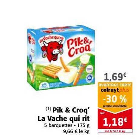 pik & croq la vache qui rit -30% remise immédiate
