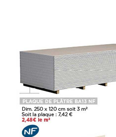 Plaque De Plâtre Ba13 Nf