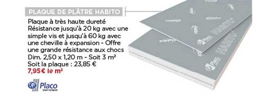 plaque de plâtre habito placo