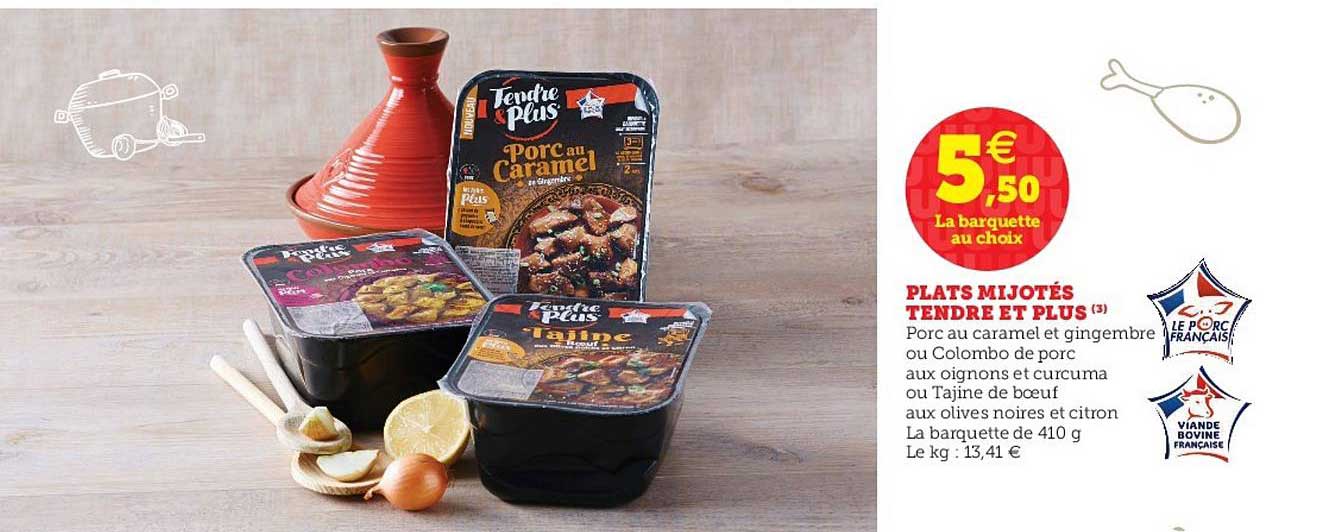 plats mijotés tendre et plus le porc français viande bovine française