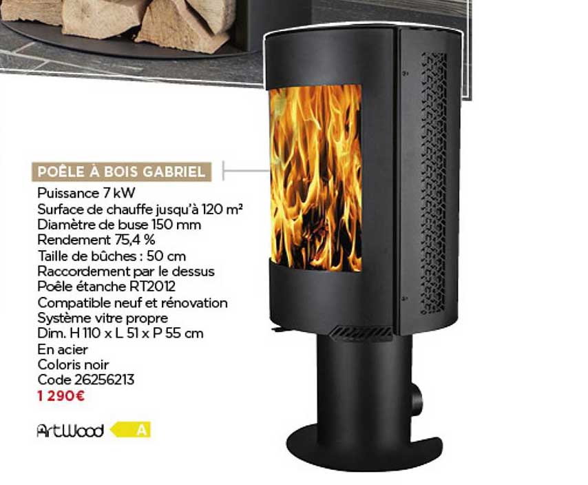 poêle à bois gabriel artwood