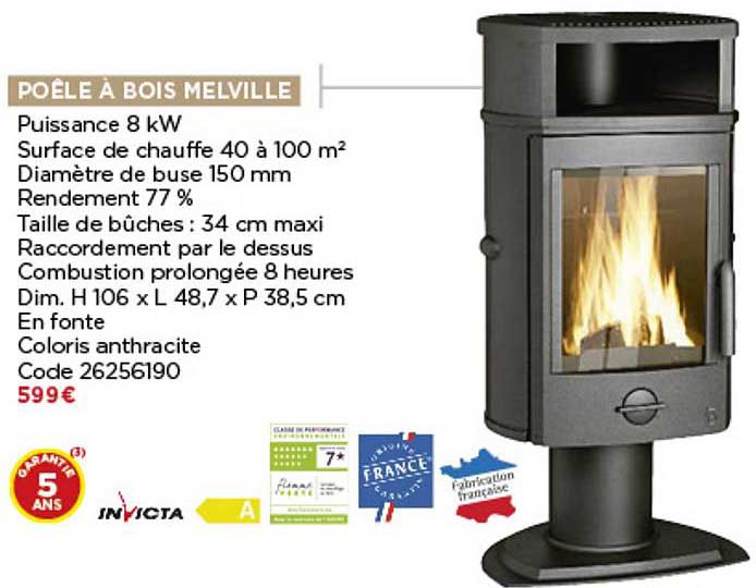 poêle à bois melville invicta