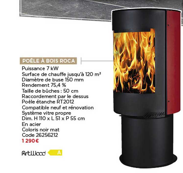 poêle à bois roca artwood