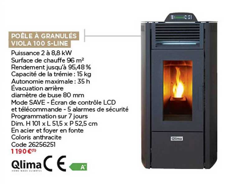 poêle à granulés viola 100 s line qlima